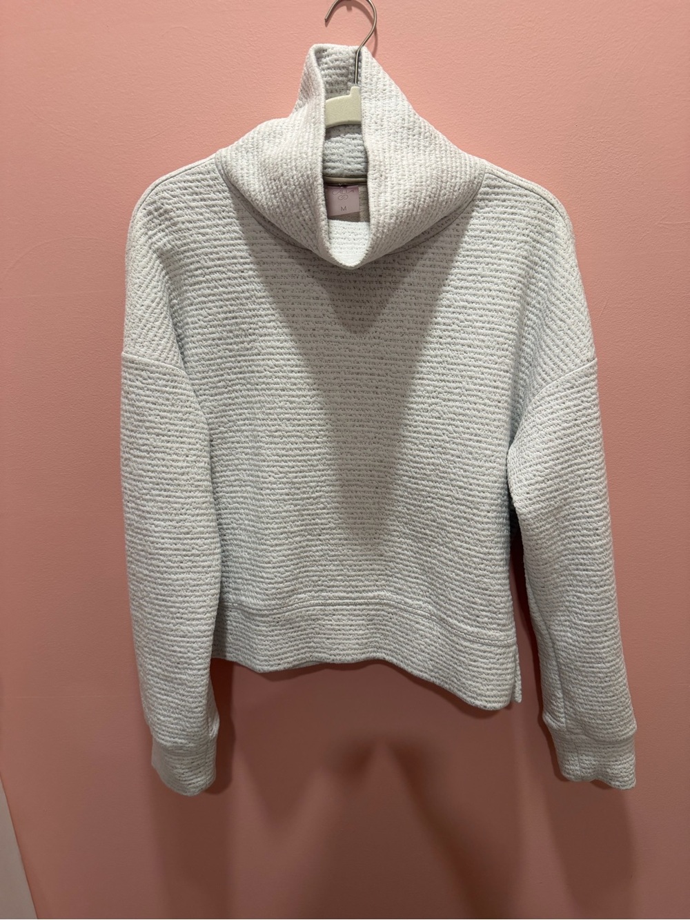 CALIA by Carrie Underwood Cream Textured Cowl Neck Sweater